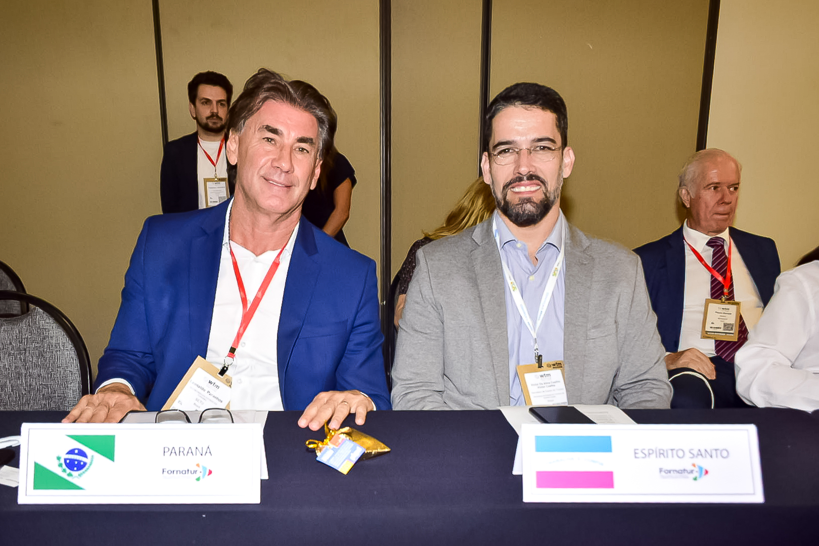 Leonaldo Paranhos, do Turismo do Paraná e Victor da Silva, do Turismo do Espírito Santo Leonaldo Paranhos, do Turismo do Paraná e Victor da Silva, do Turismo do Espírito Santo