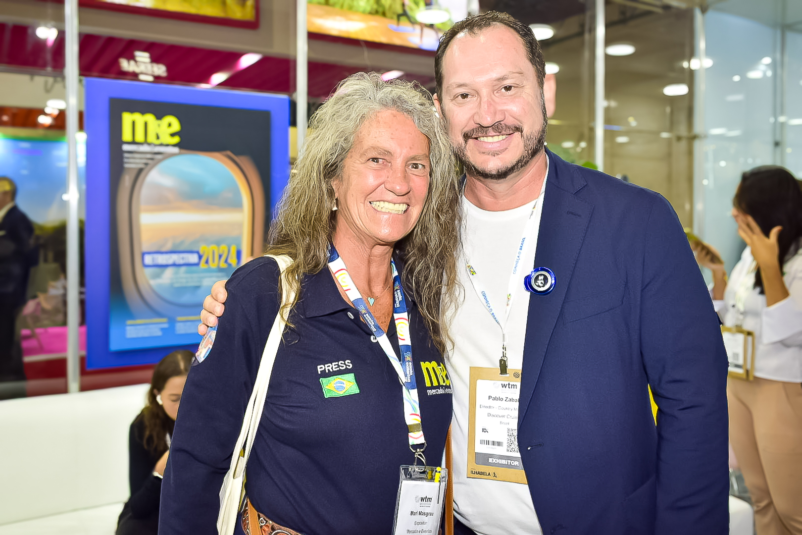 Mari Masgrau, do M&E e Pablo Zabala, da Discover Cruises