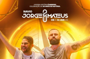 A música sertaneja vai conquistar os mares no verão de 2026 com um projeto histórico: o navio temático da dupla Jorge & Mateus (Divulgação/PromoAção)