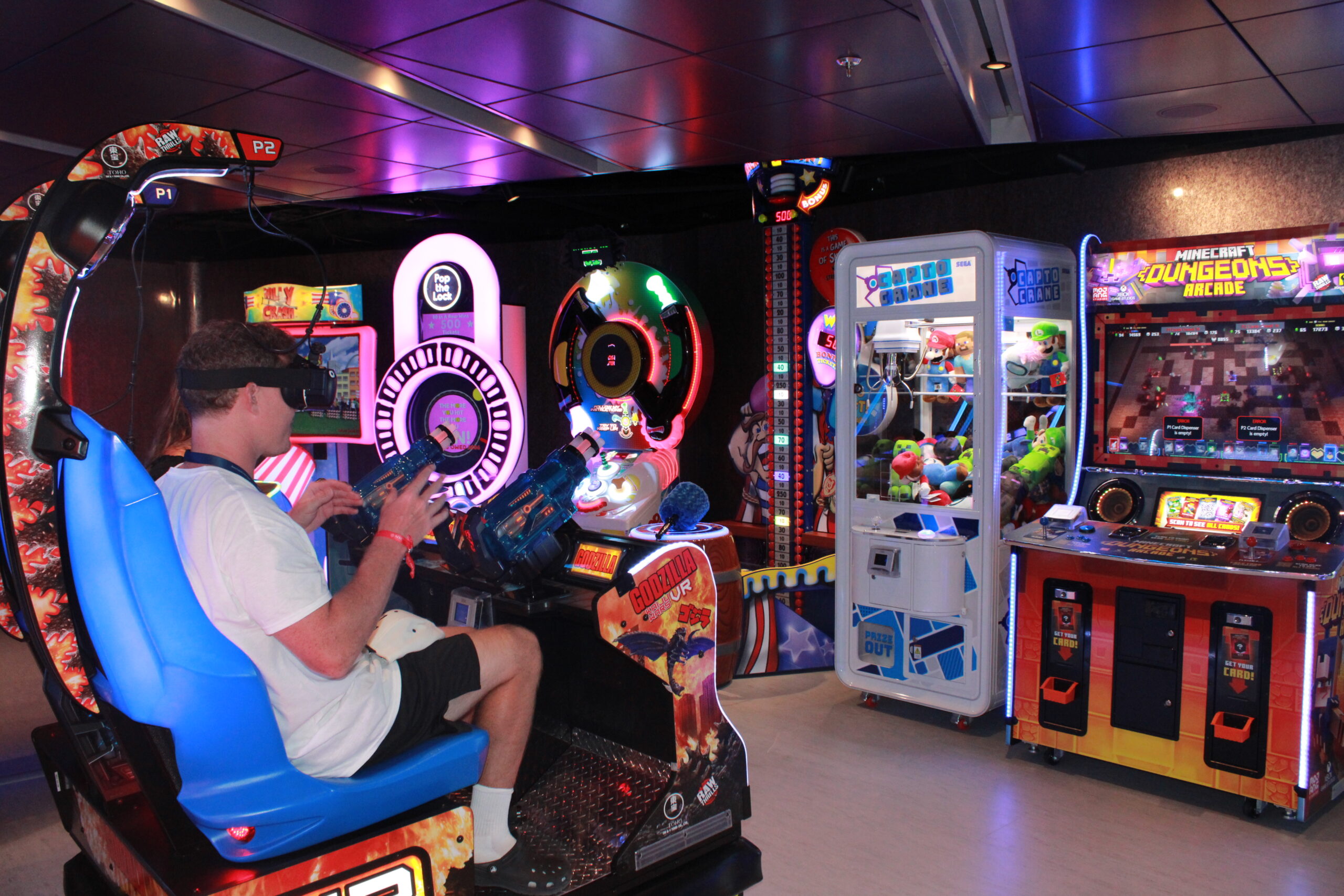 Muitas opções de jogos para os hóspedes