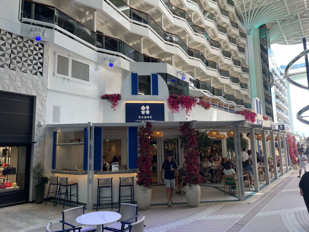 O Paxos é um dos novos restaurantes da MSC, o primeiro de toda a frota atual
