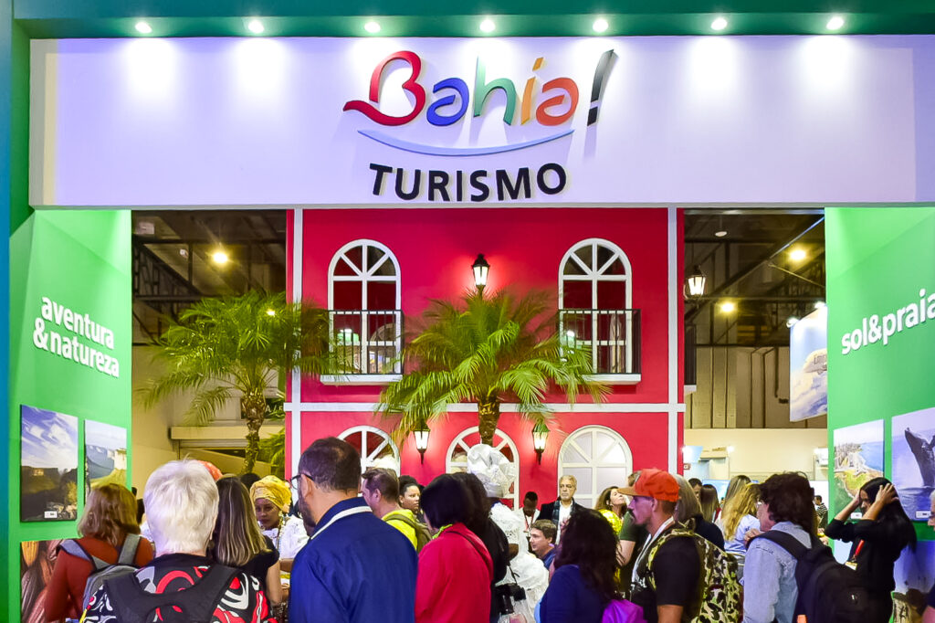O estande da Bahia se manteve cheio em todo o dia