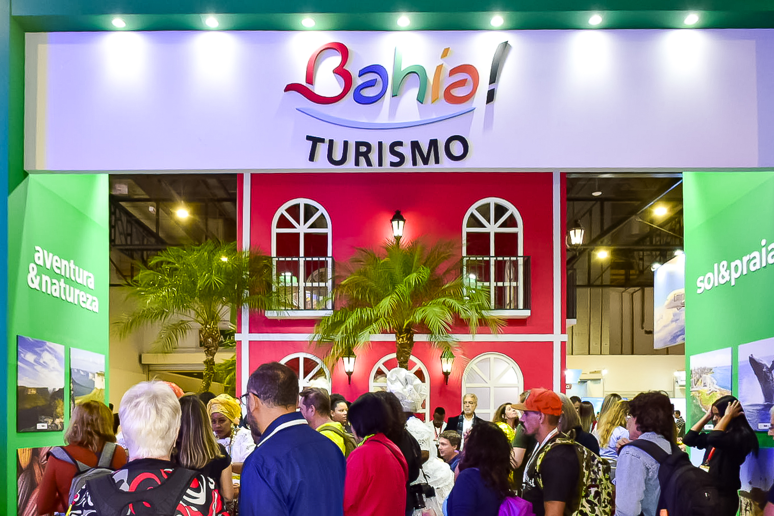 O estande da Bahia se manteve cheio em todo o dia