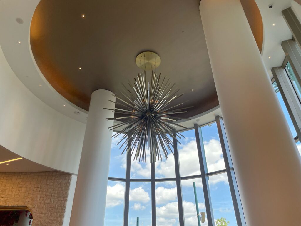 O lustre do lobby