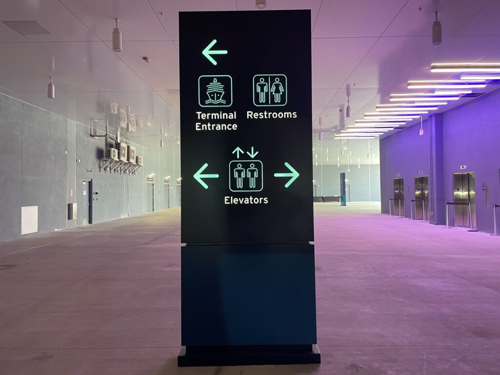 O novo terminal é bem sinalizado