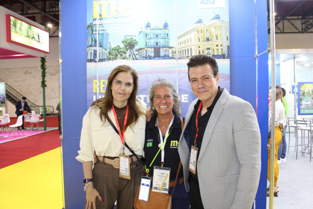 Patrícia e Ricardo Jadão, da Arco Verde Turismo; e Mari Masgrau, do M&E