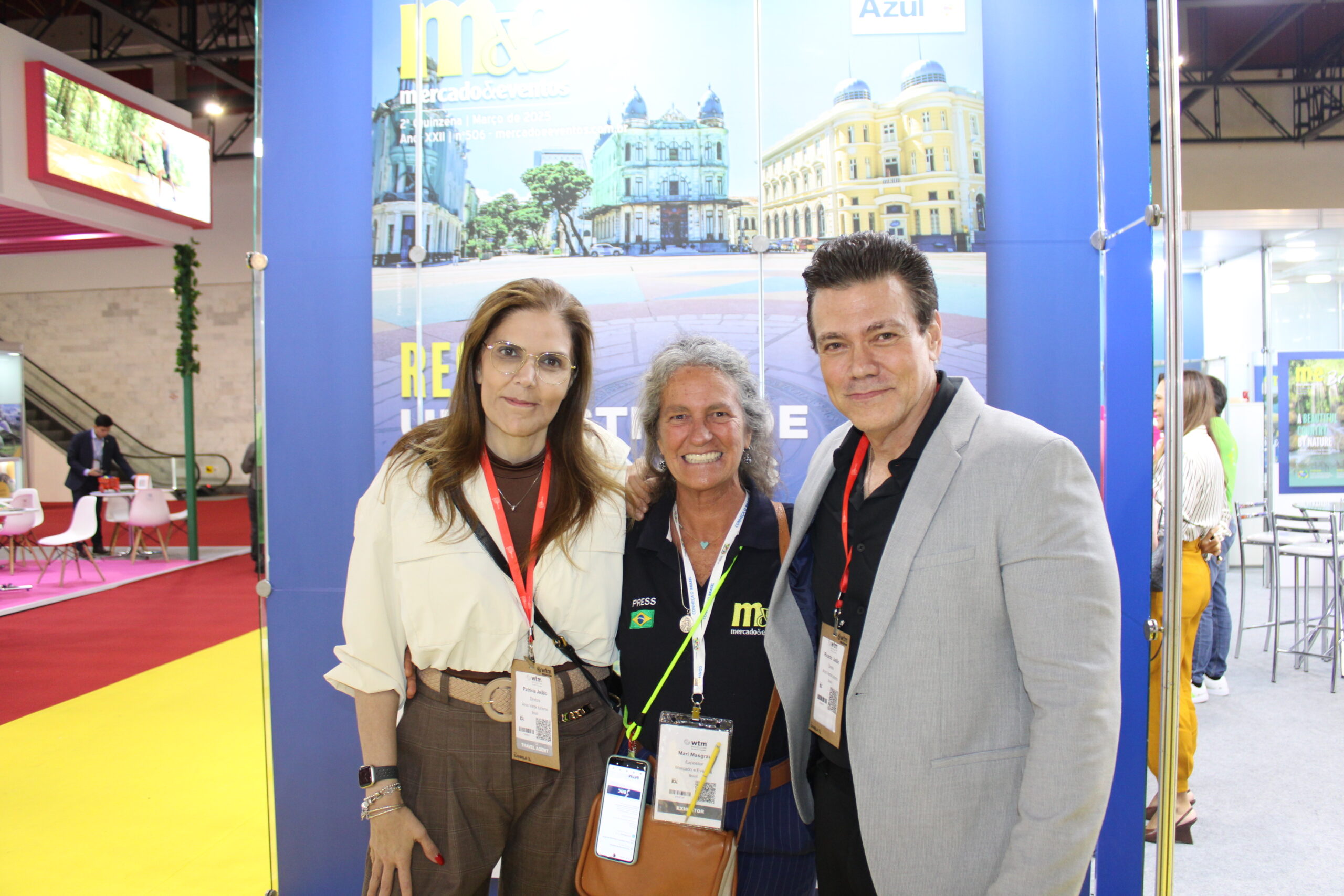 Patrícia e Ricardo Jadão, da Arco Verde Turismo; e Mari Masgrau, do M&E Patrícia e Ricardo Jadão, da Arco Verde Turismo; e Mari Masgrau, do M&E