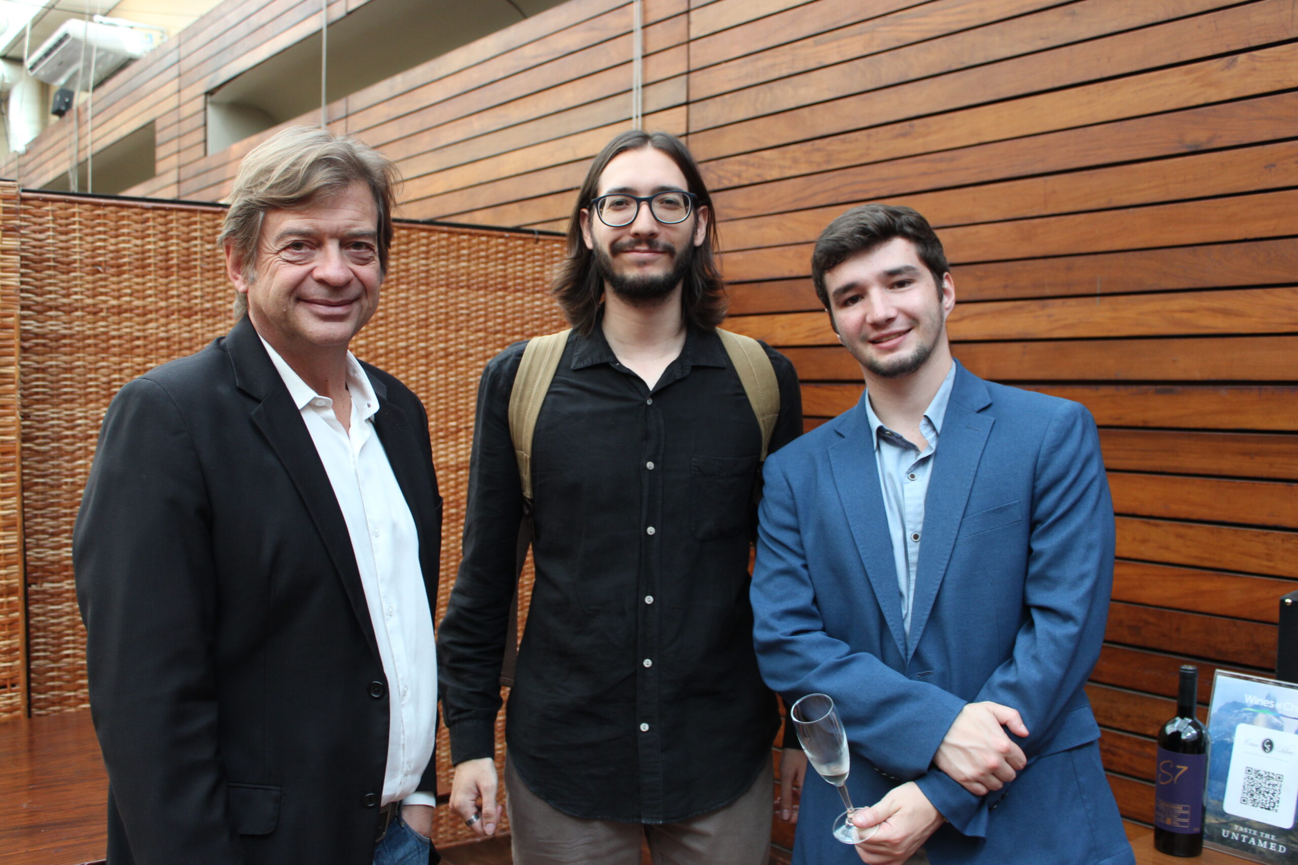 Paulo Zoega, Júlio Leme e Matias Melo, do Wines of Chile Paulo Zoega, Júlio Leme e Matias Melo, do Wines of Chile