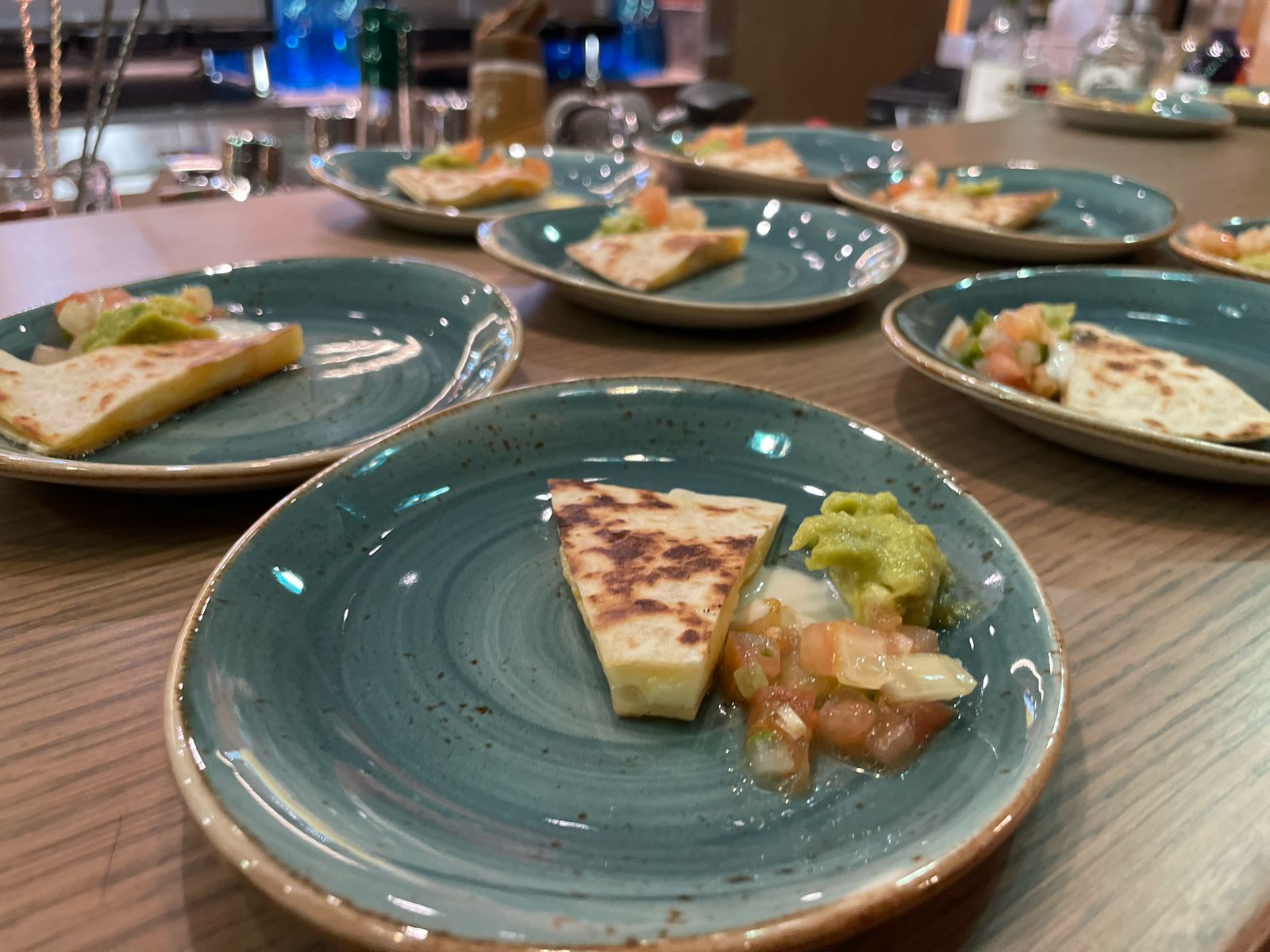 Quesadilla foi um dos pratos servidos Quesadilla foi um dos pratos servidos