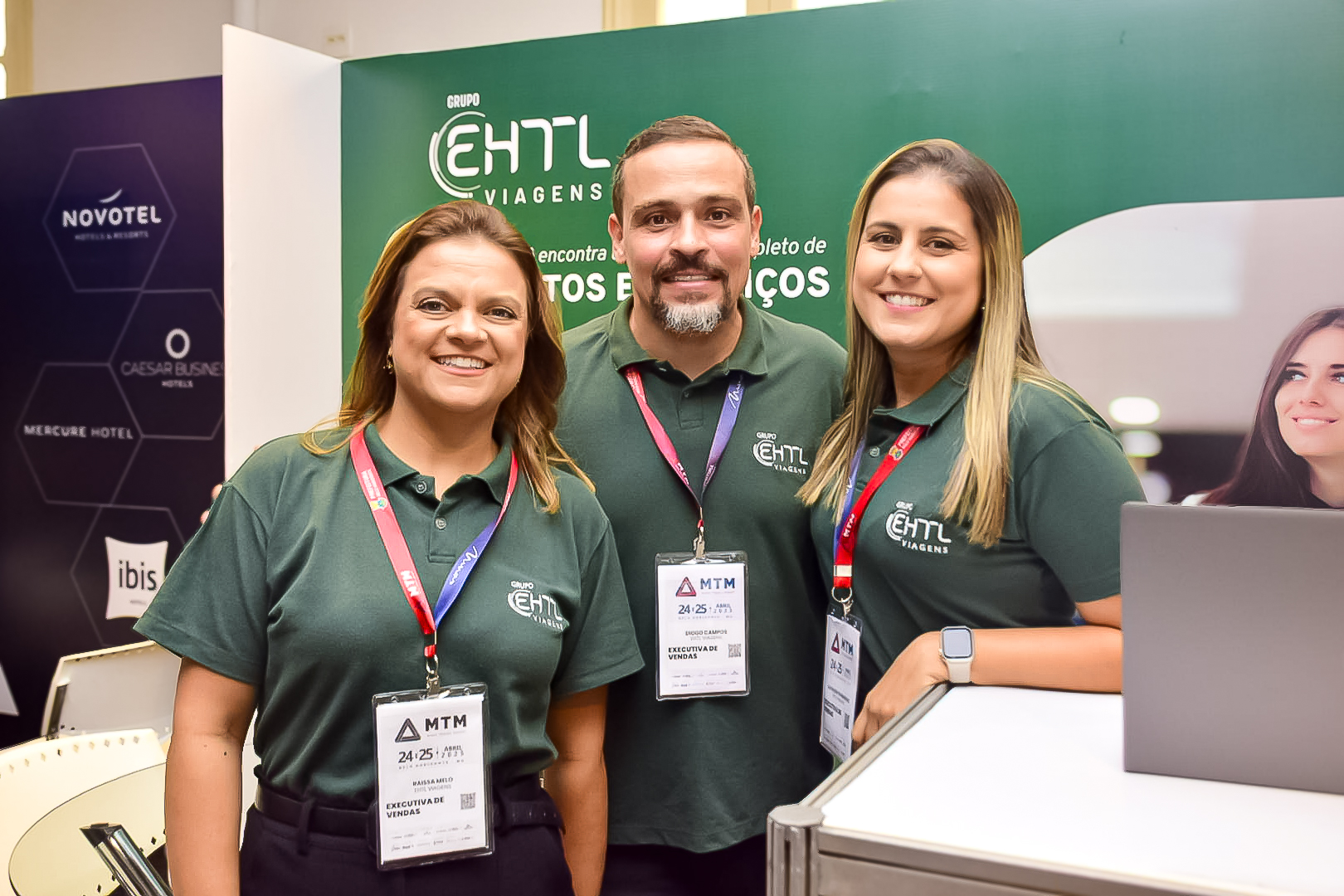 Raissa Melo, Diogo Campos e Kathleen Guimarães, da EHTL