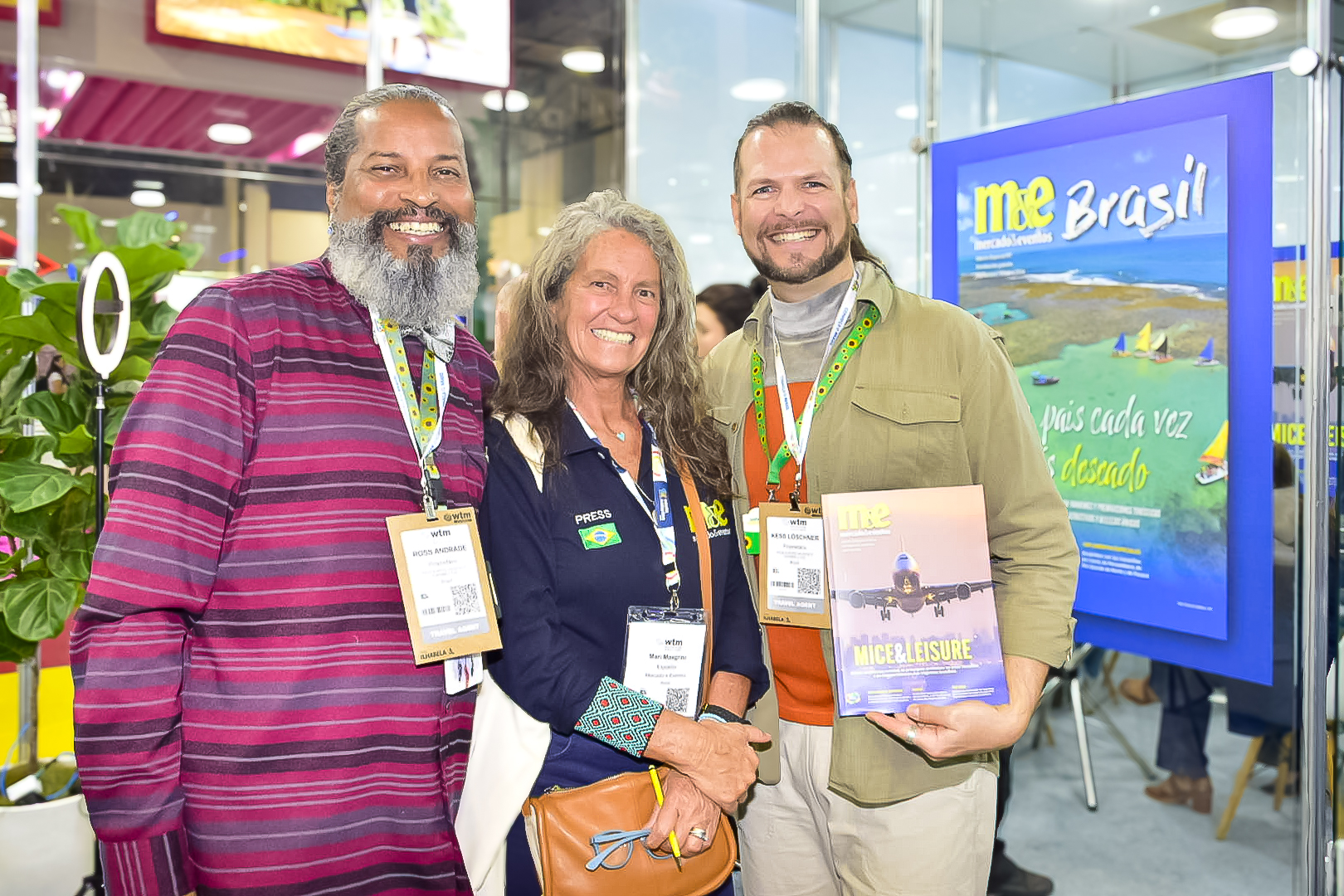 Rosa Masgrau, do M&E com Ross Andrade e Kess Loschner, da Kess & Ross Viagens