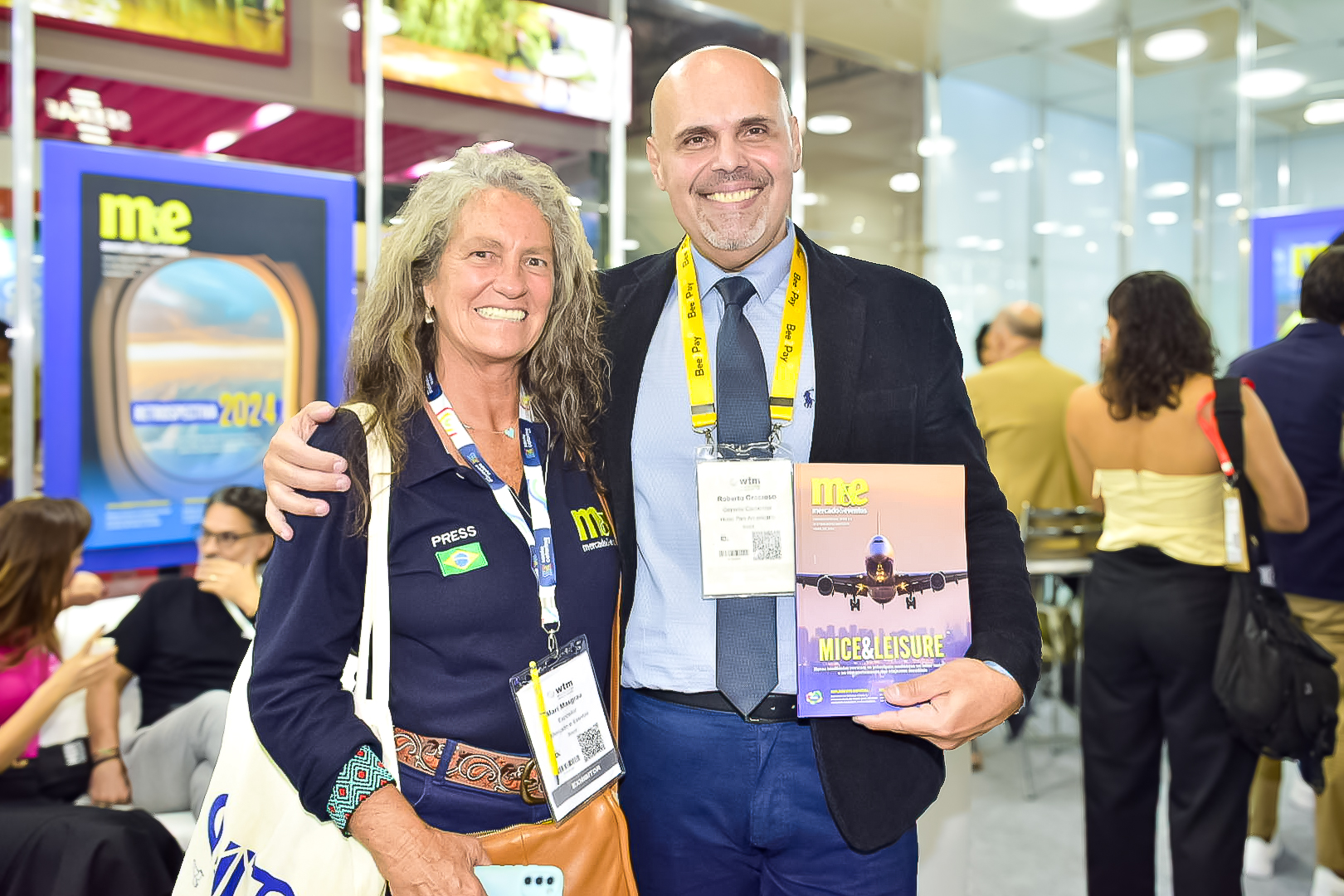 Rosa Masgrau, do M&E e Roberto Gracioso, do hotel Pan Americano