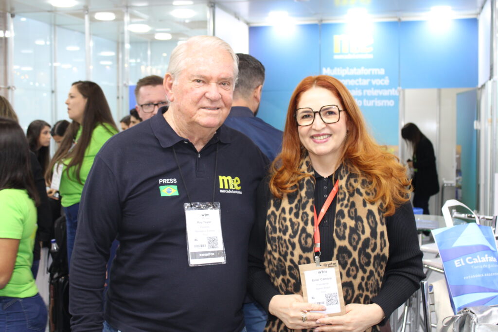 Roy Taylor, CEO do M&E; e Enid Câmara, Presidente Abeoc Brasil