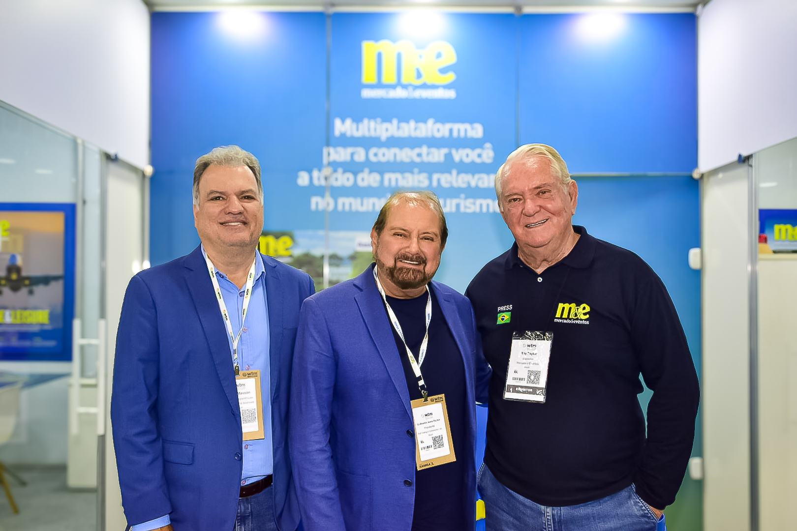 Roy Taylor, do M&E com Guilherme Paulus e Celso Masson, do Castelo Saint Andrews