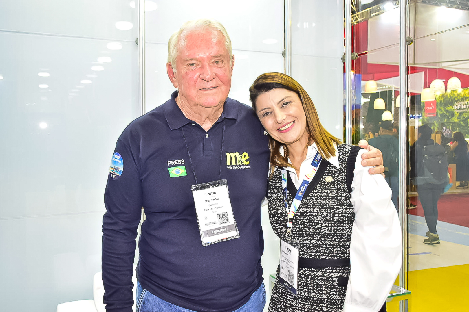 Roy Taylor, do M&E, e Catiane Seif, da secretária de Turismo de Santa Catarina Roy Taylor, do M&E, e Catiane Seif, da secretária de Turismo de Santa Catarina