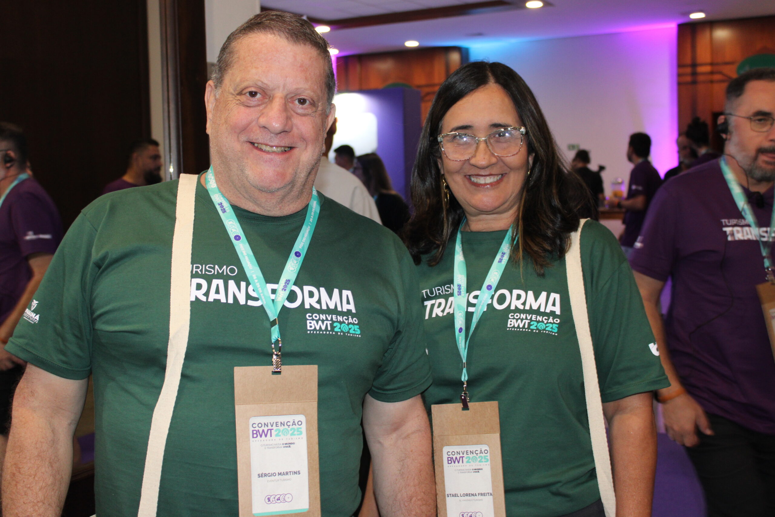 Sérgio Martins e Stael Lorena, da Eventur Turismo Sérgio Martins e Stael Lorena, da Eventur Turismo