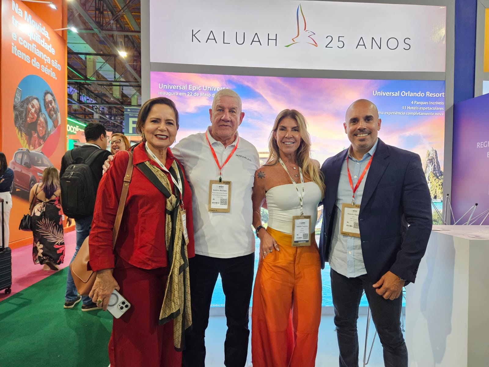 Suzana Mamede, da Happy Tour, Antônio Machado, da United States, Fabiana Tourinho, da Kaluah, Alejandro Pezzini, da AMP Group
