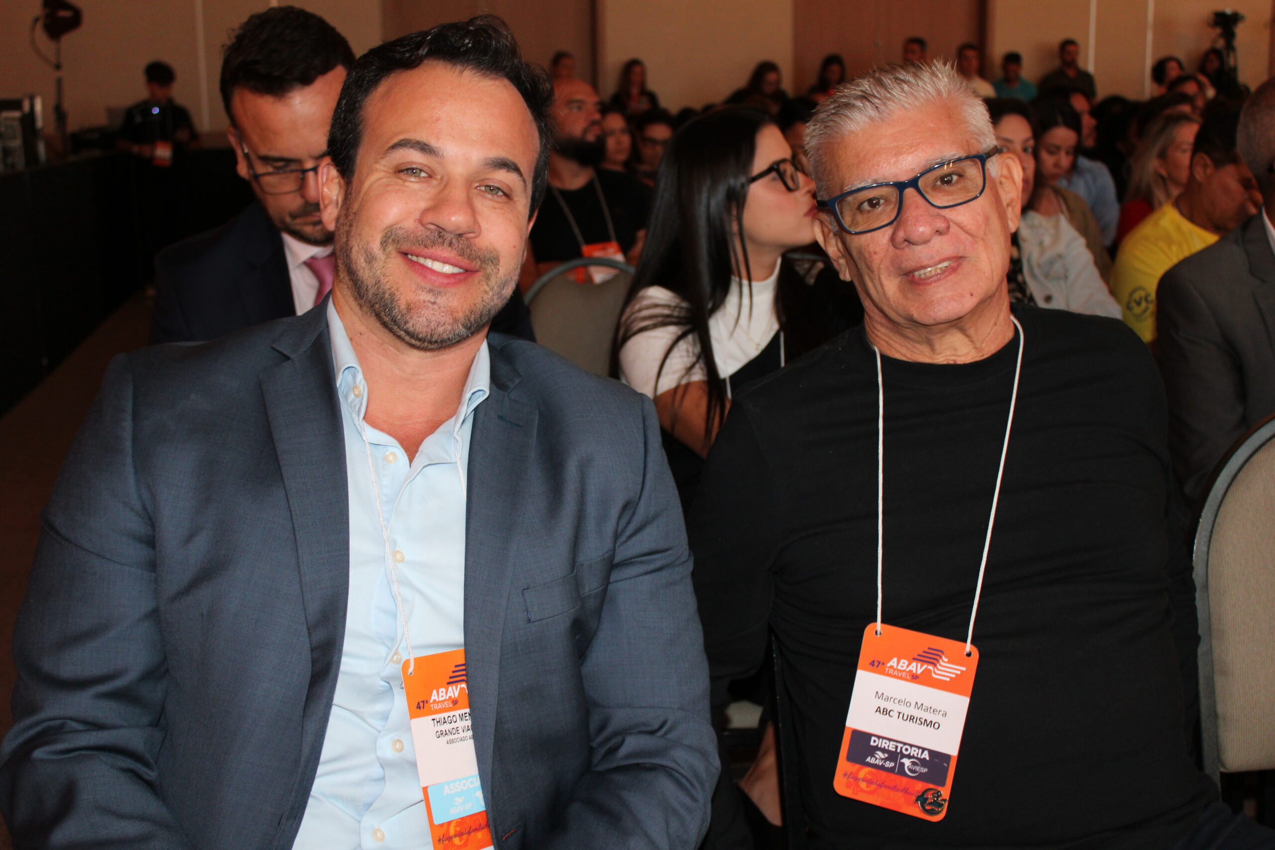 Thiago Mendes, da Grande Viagem, e Marcelo Matera, da ABC Turismo Thiago Mendes, da Grande Viagem, e Marcelo Matera, da ABC Turismo