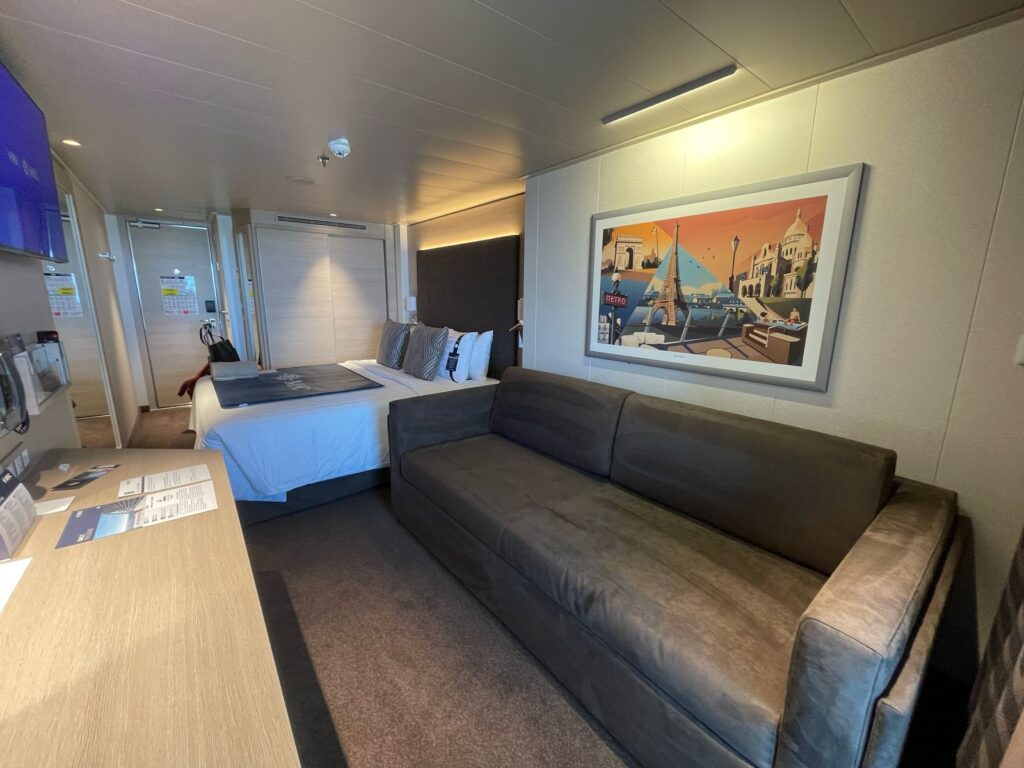 Uma das cabines do navio