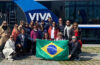 Grupo de agentes de viagem a bordo do VIVA Enjoy: Geotur, Donato, Enzzo Viagens, Novo Mundo, Fortline Turismo, Mulheres pelo Mundo , ASAP, SENATOR e Refina Travel