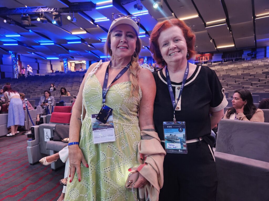 Linda Cortez, da Interband Turismo, e Telma Wohlers, da Levo Você