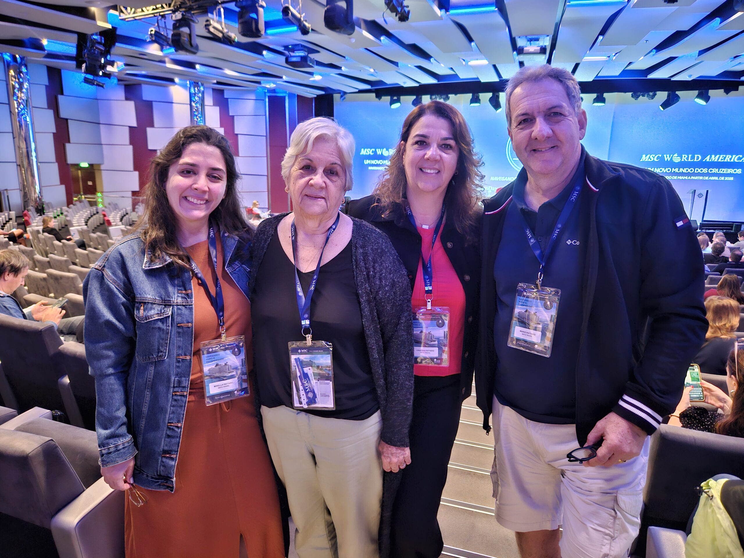 Mirella Pattaro, Maria Miranda, Cristina Pattaro e Mario Pattaro, da Nato Travel Mirella Pattaro, Maria Miranda, Cristina Pattaro e Mario Pattaro, da Nato Travel