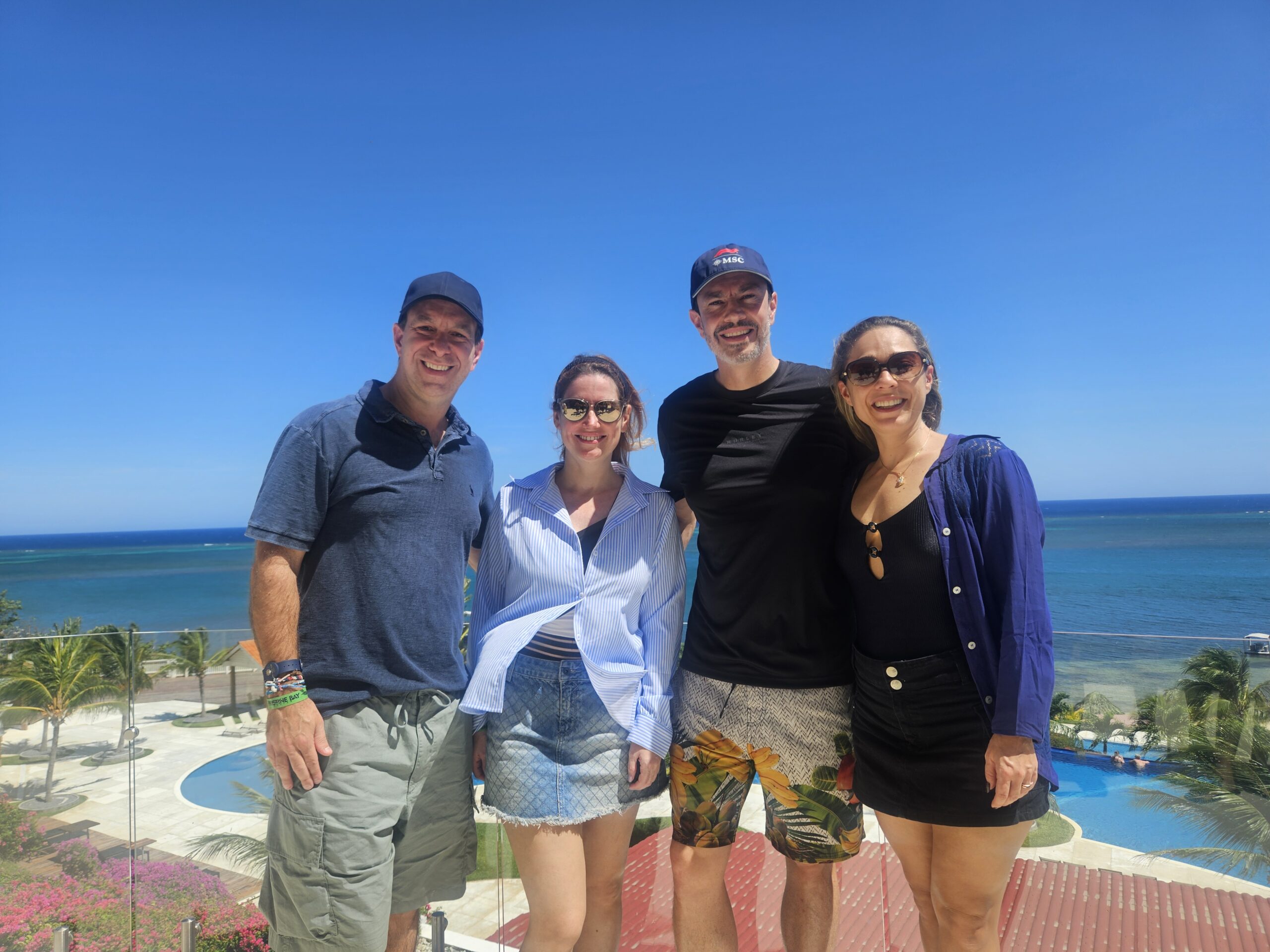 Adrian Ursilli, Lívia Ribeiro, Eduardo Simões e Fernanda Zebral, da MSC Cruzeiros