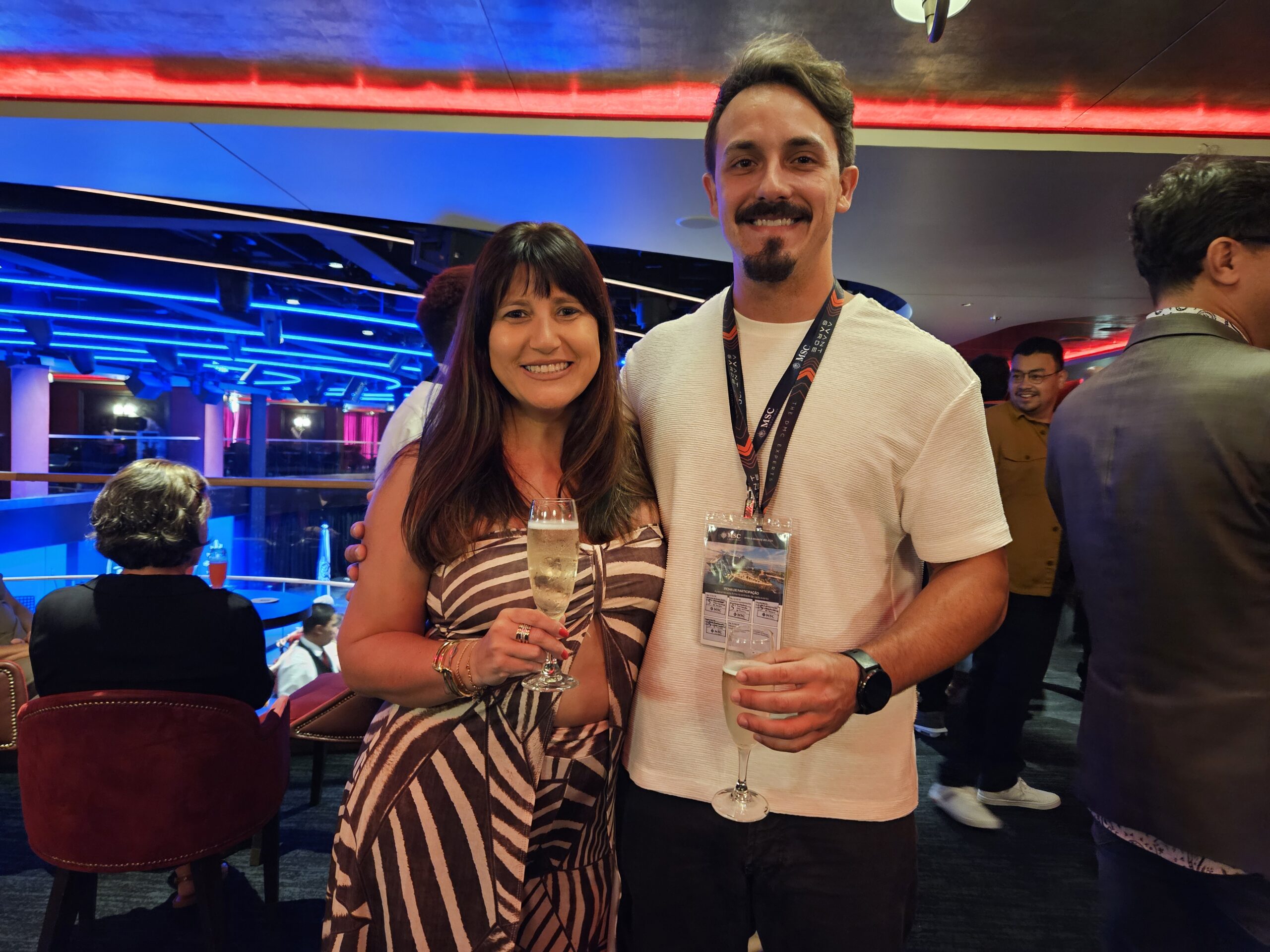 Nessa Weber, NCW Turismo, e Augusto Yañes, da Personal Operadora