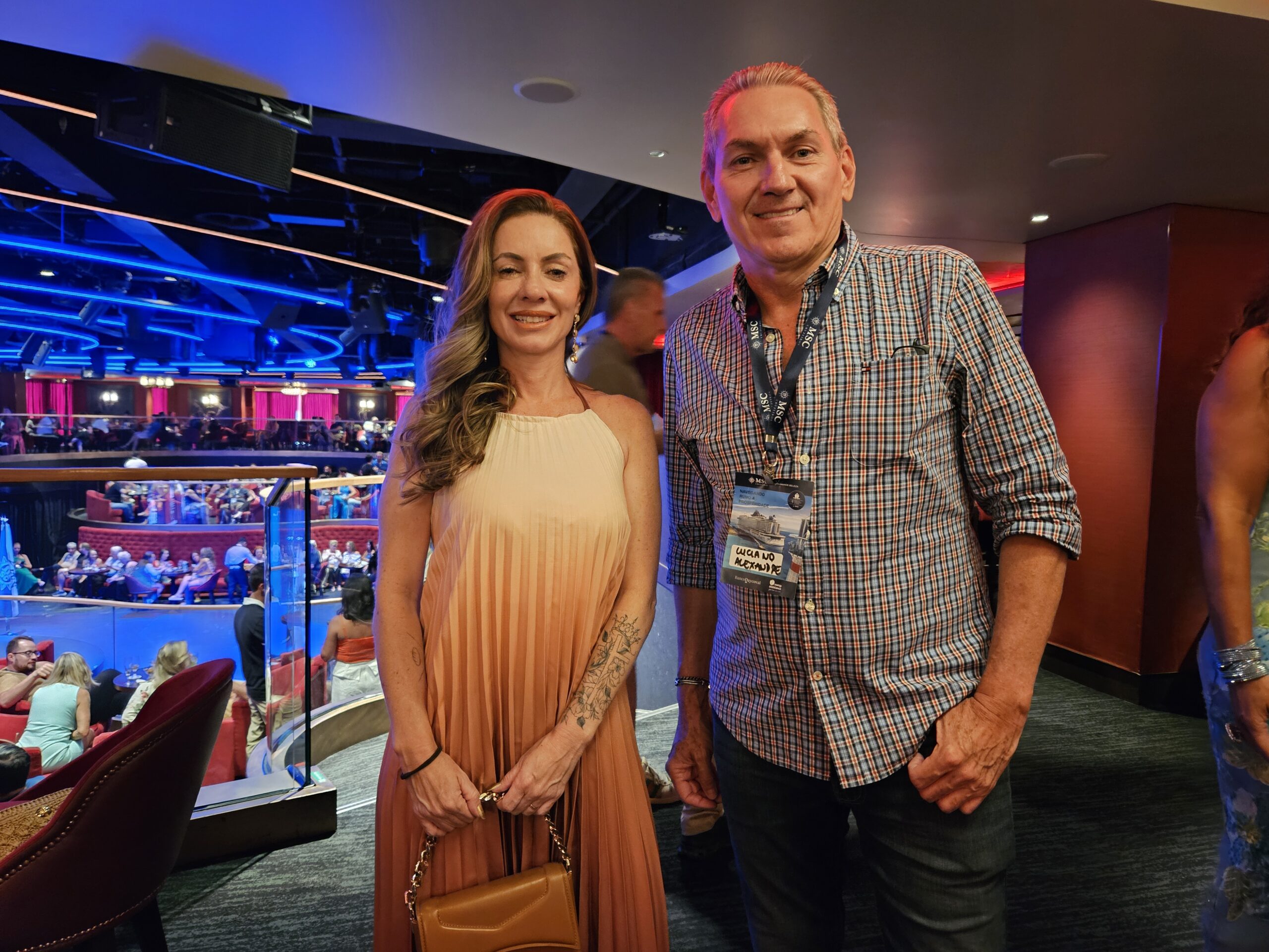 Patrícia Graciano, da CVC Corp, e Luciano Leal, da Leal Turismo