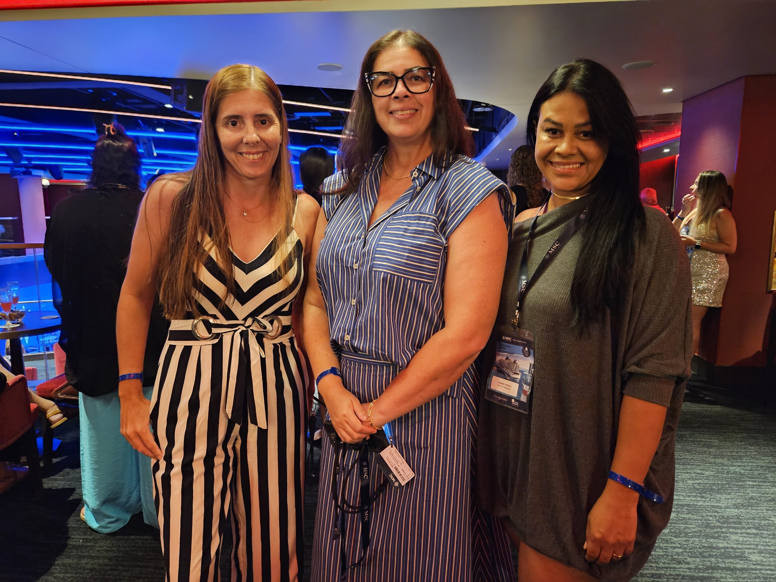 Karina Lima, da Kia Travel, Maria Janaína, da Viiajar.com, e Laiane Peres, da Fox Fly Viagens