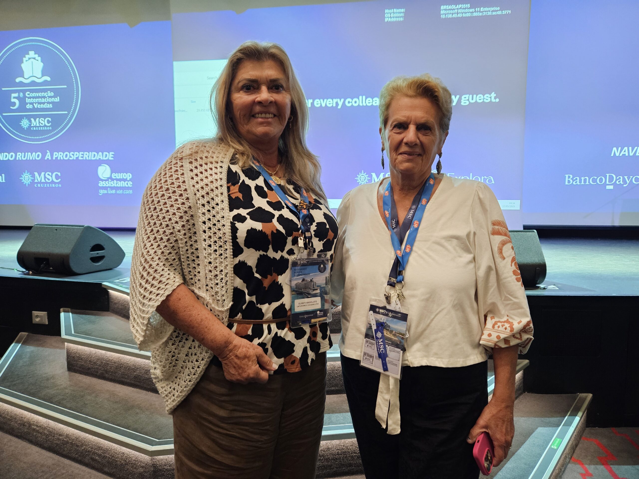 Eliseti Badolato, da LM Turismo e Viagens, e Jussara Matero, da Matero Eventos