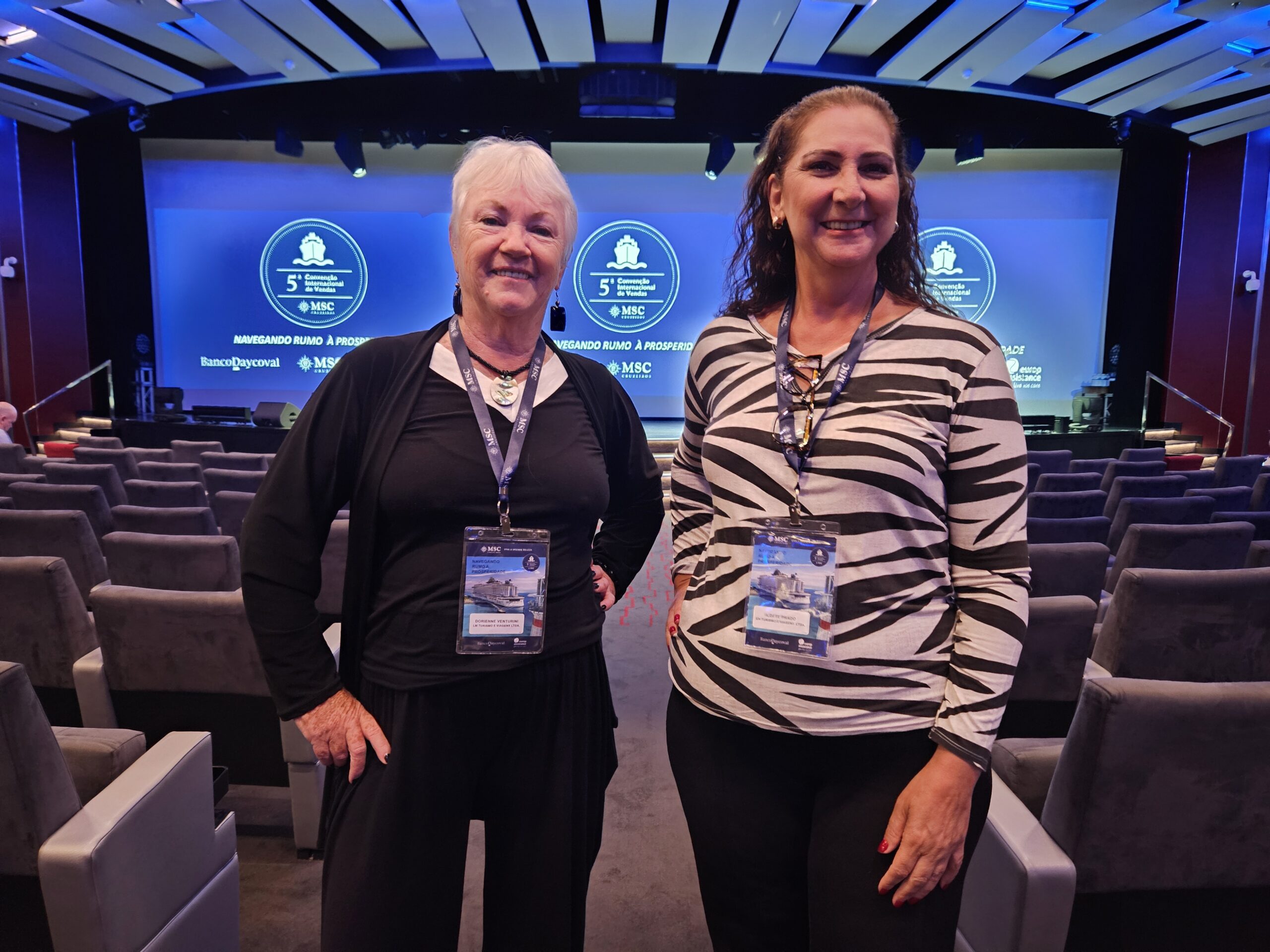 Dorienne Venturini e Ildete Prado, da LM Turismo e Viagens, e