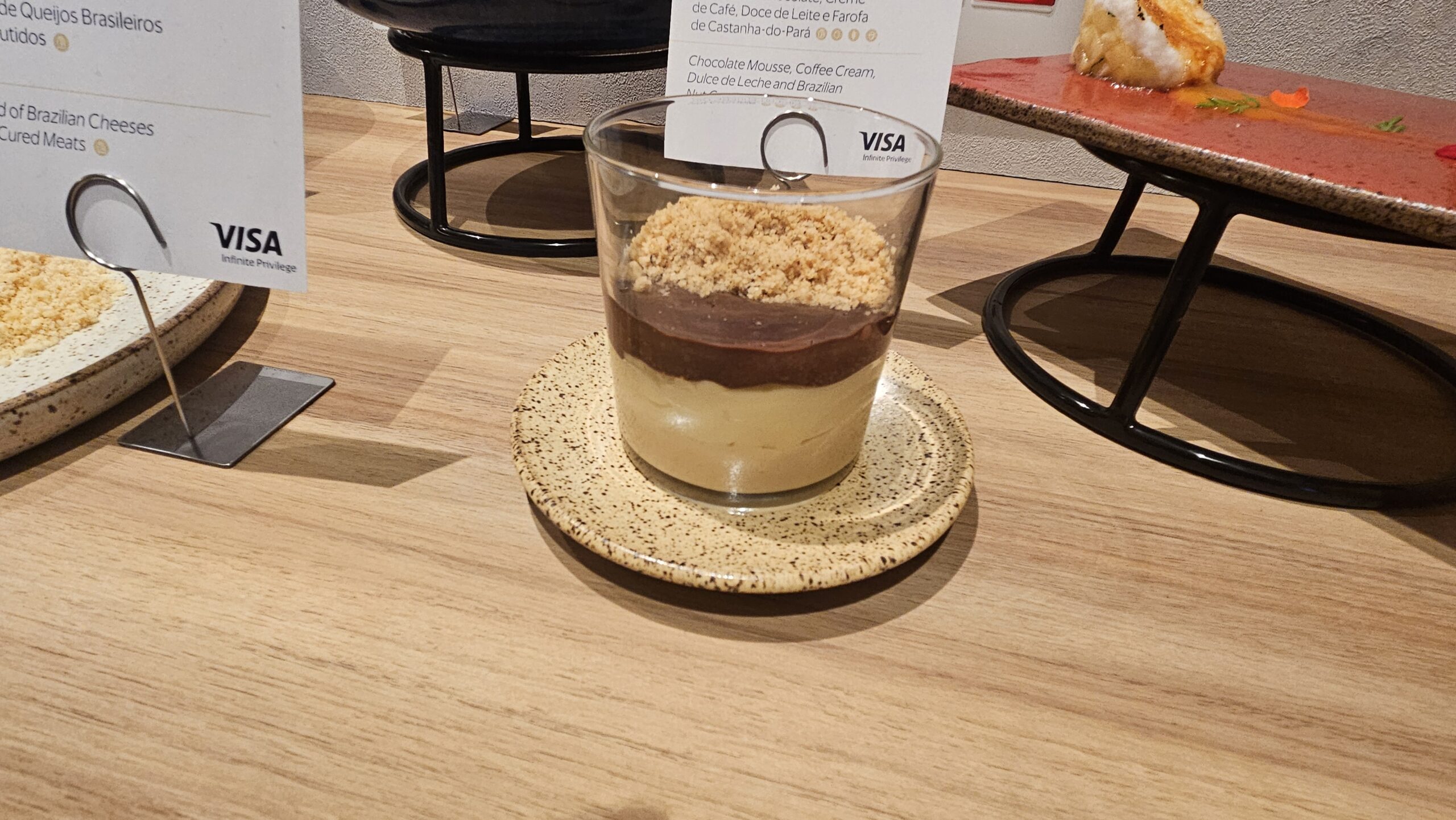 Espuma de chocolate e creme de café