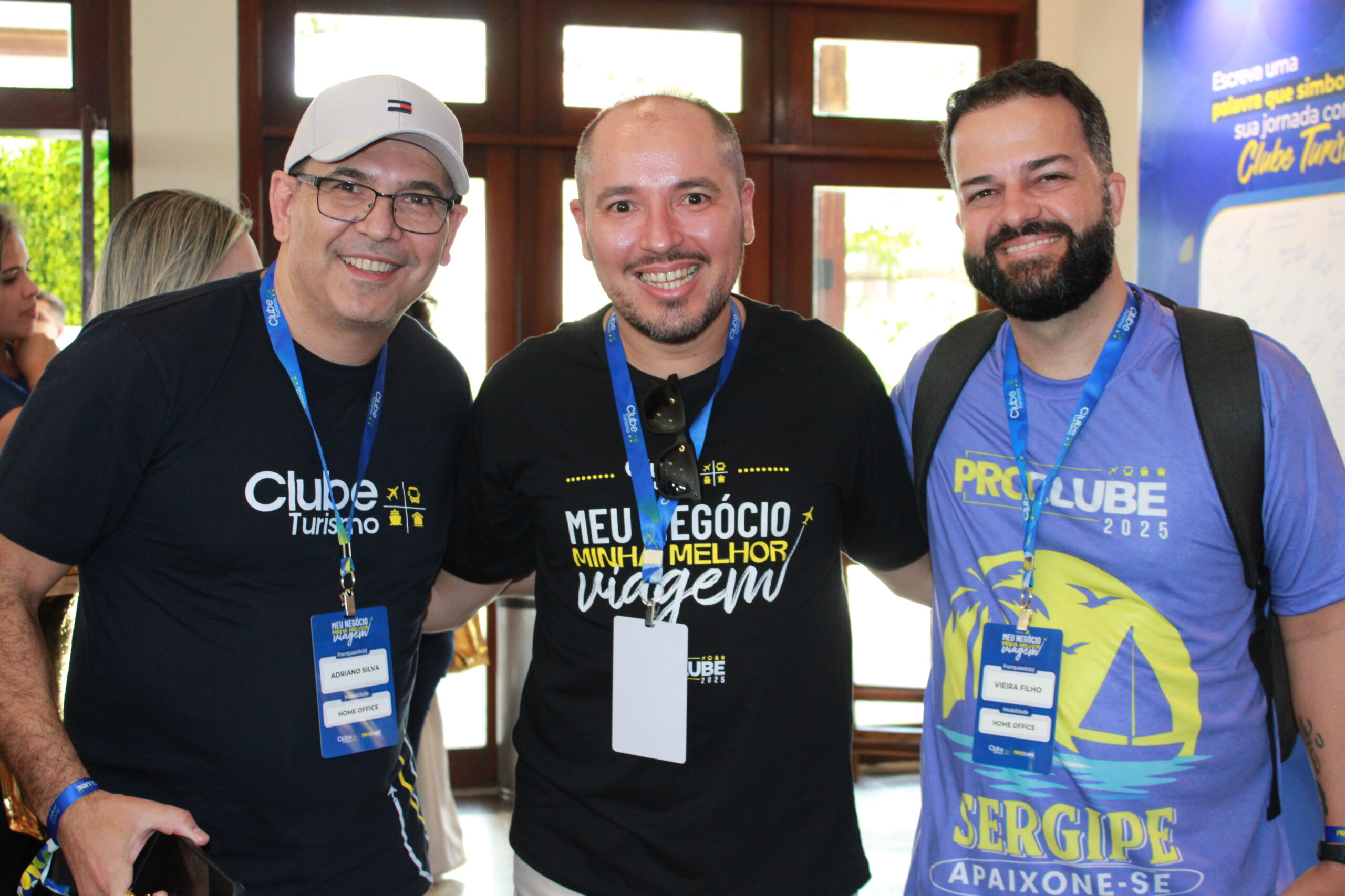 Adriano Silva, da Clube Turismo; Herbert Santana, da Uniclube; e Vieira Filho, da Clube Turismo (Giulia Jardim/M&E)