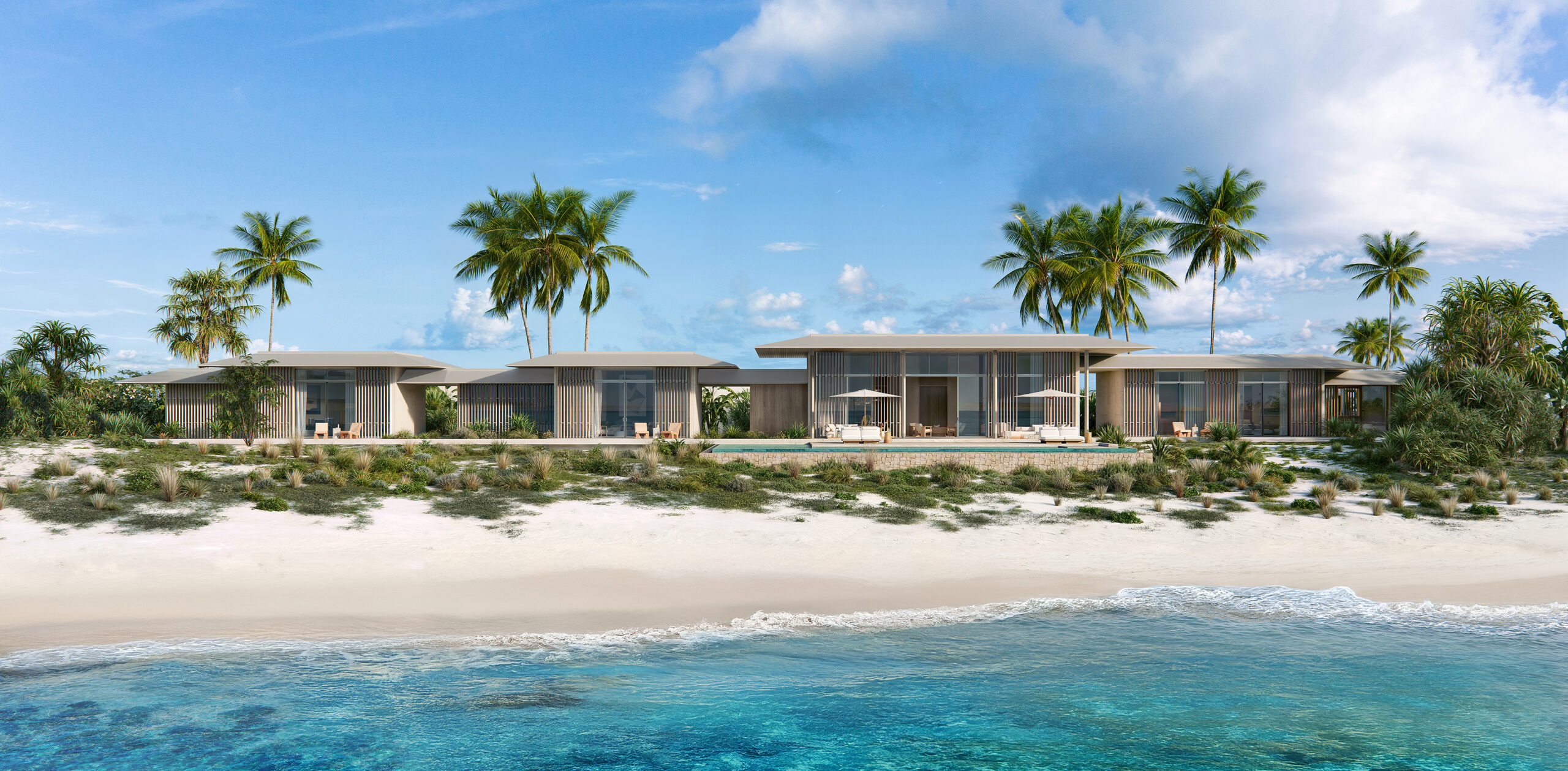 Aman Residences Amancaya Villa Exterior Front View scaled Aman anuncia seu novo resort Amancaya nas Bahamas
