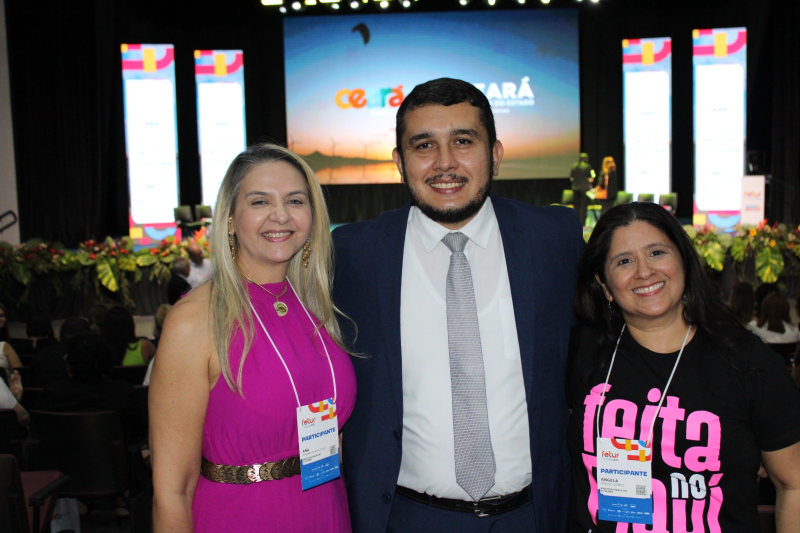 Angelica Costa, coordenadora da Netur UESPI, Alex Albuquerque, da Fetur, e Angela Gomes, mestre em Turismo Angelica Costa, coordenadora da Netur UESPI, Alex Albuquerque, da Fetur, e Angela Gomes, mestre em Turismo