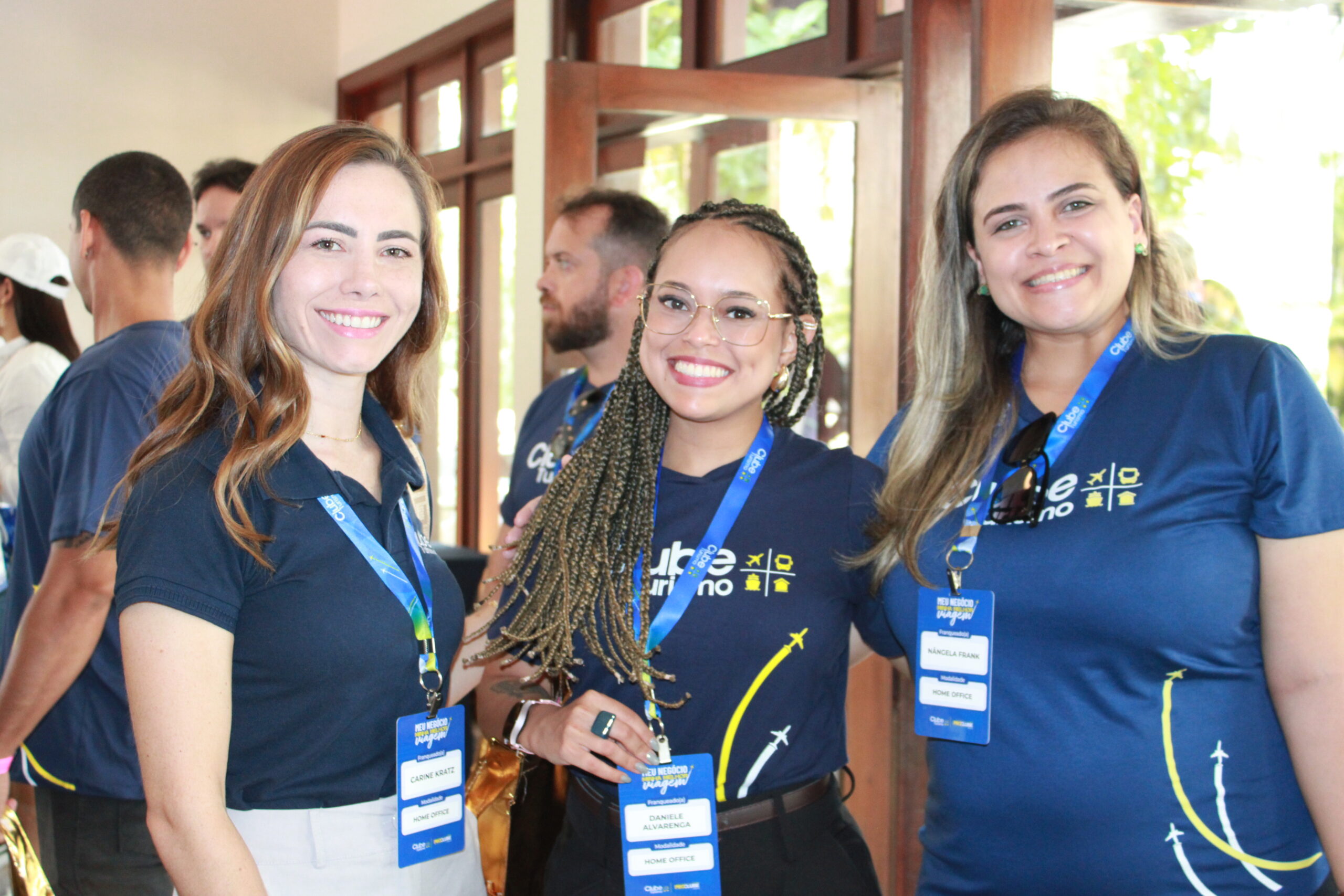 Carine Kratz, Daniele Alvarenga e Nângela Frank, da Clube Turismo (Giulia Jardim/M&E)