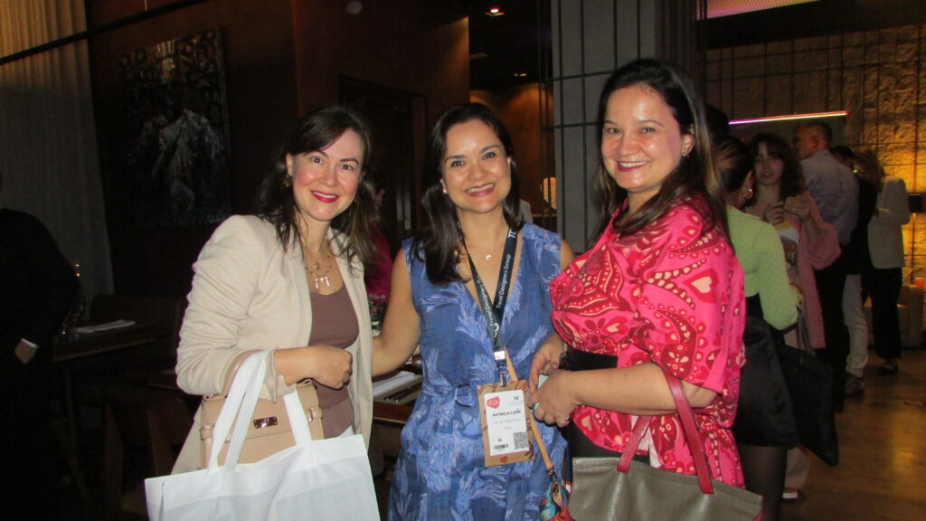 Carla Marin; Patrícia Lumi, da Get Out N About Travel; e Bianca Piragibe