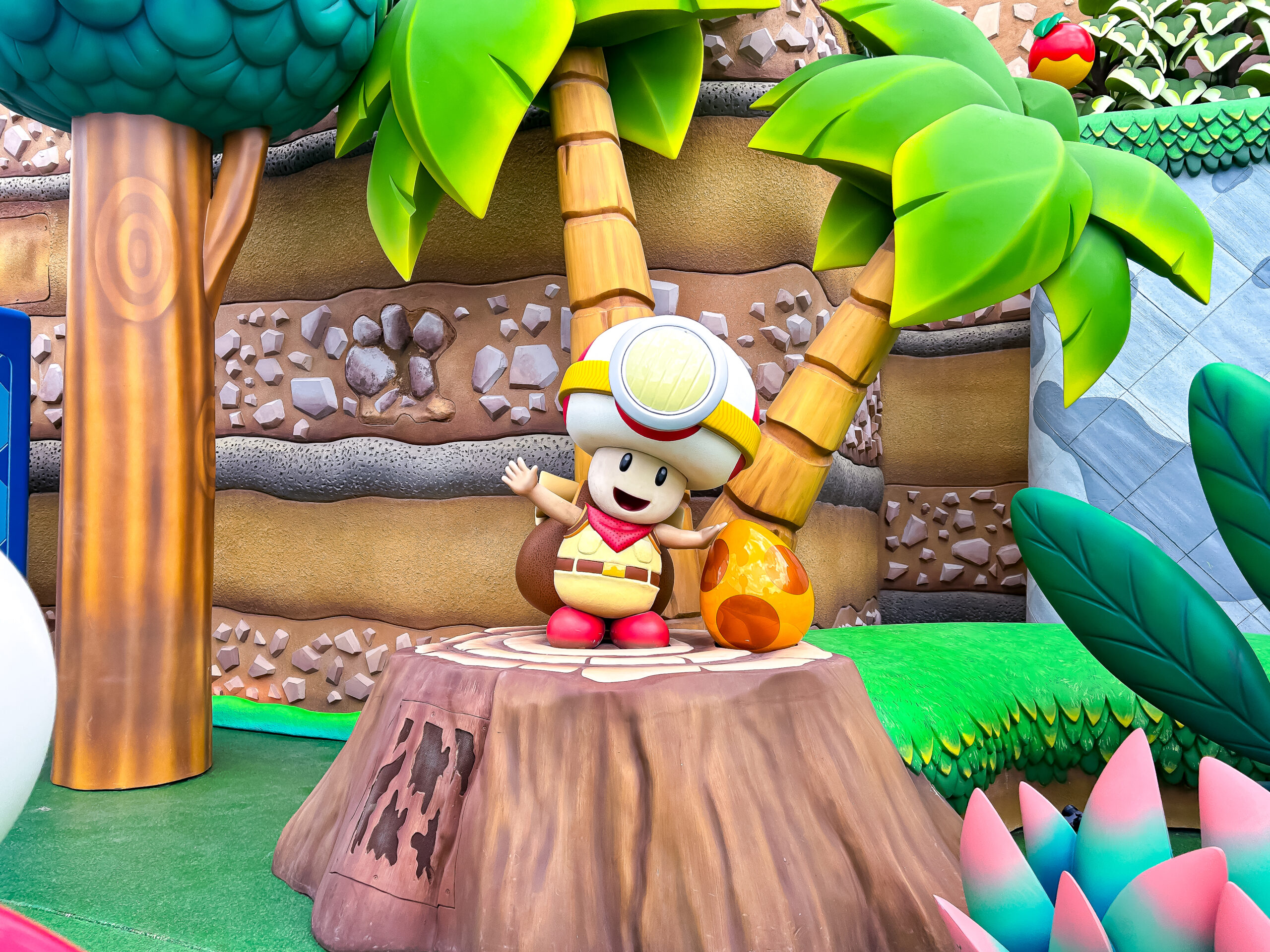 Cenário da atração Yoshi’s Adventure Cenário da atração Yoshi’s Adventure