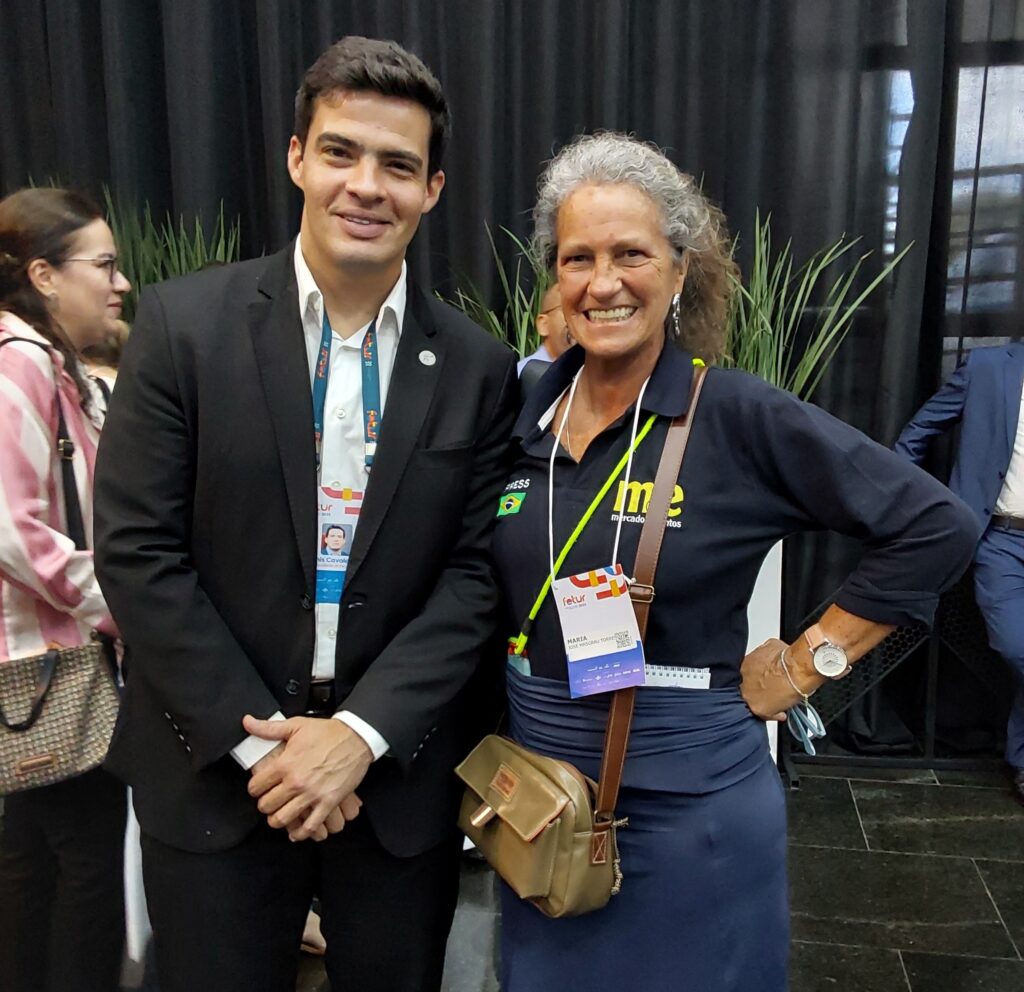 Denis Cavalcante, presidente da Fecomércio-PI, e Mari Masgrau, do M&E
