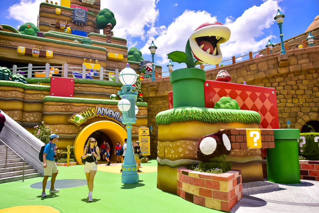 Detalhes da área de super Nintendo World
