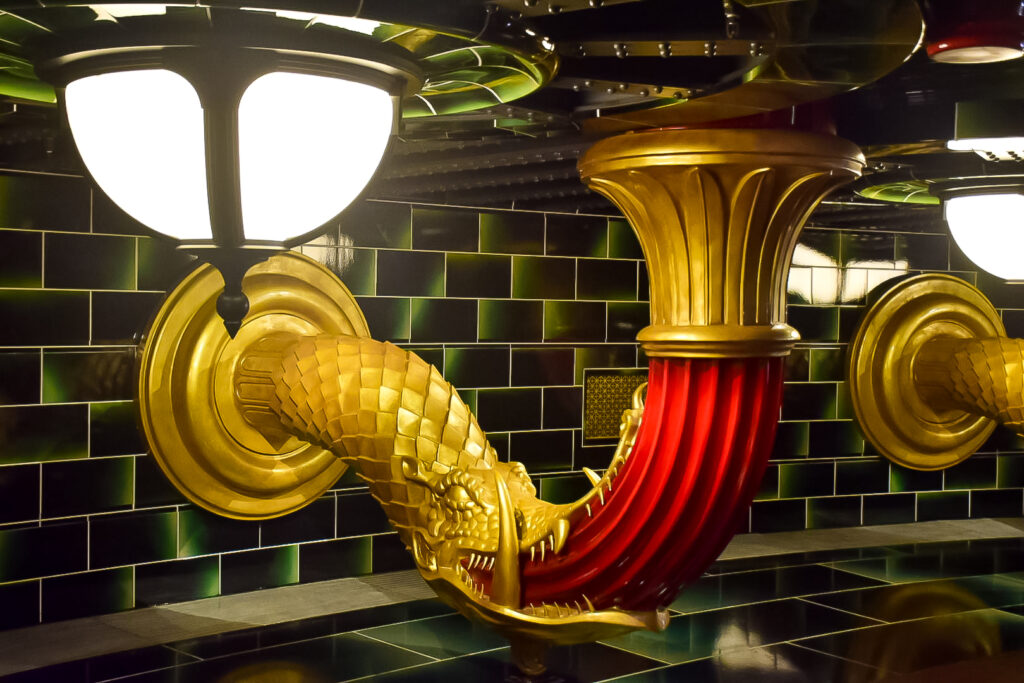 Detalhes da iluminação no ministério da Magia