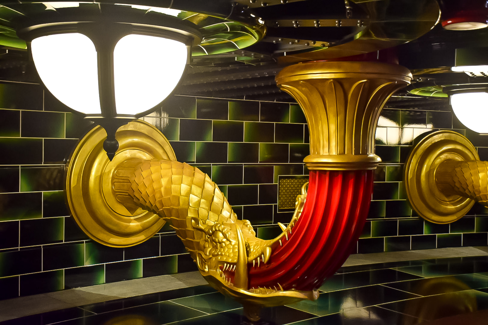 Detalhes da iluminação no ministério da Magia