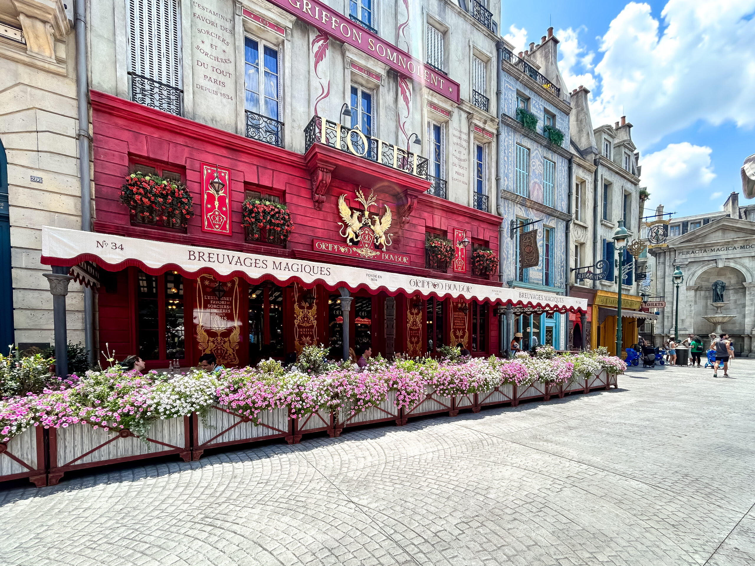 Detalhes da rua Central em Paris, na década de 1930