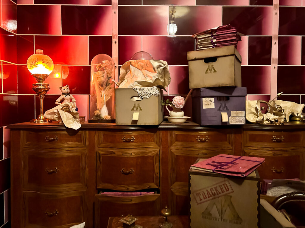 Detalhes os pertences de Dolores Umbridge