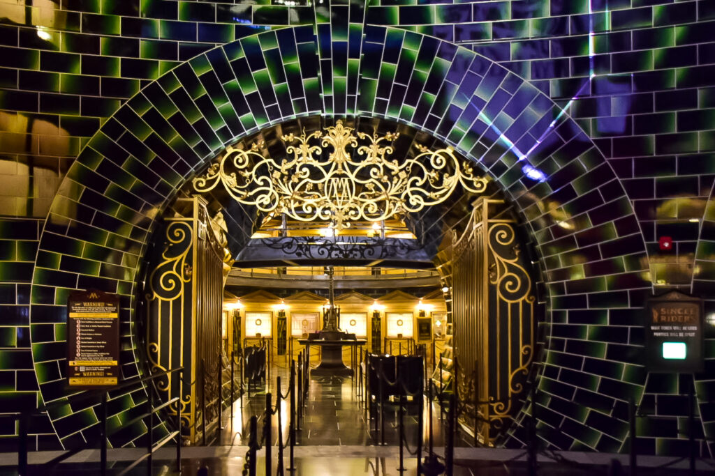 Entrada da fila da atração Harry Potter and the Battle at the Ministry