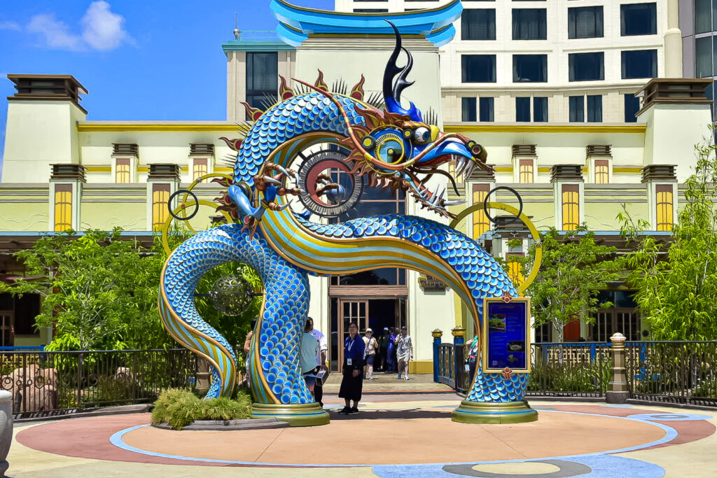 Entrada do restaurante Blue Dragon