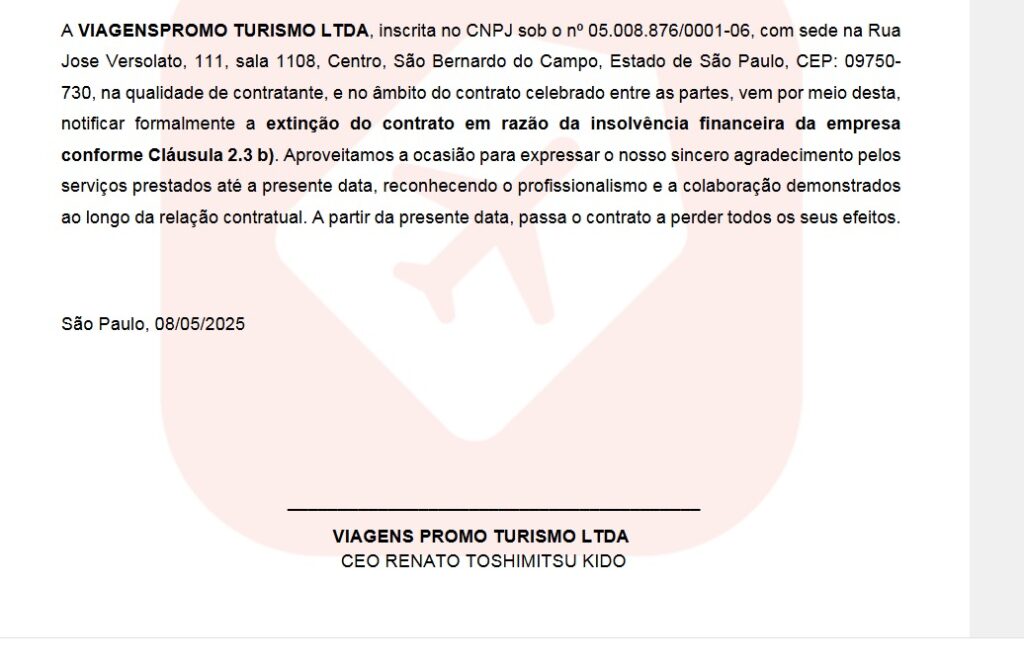 IMG 20250508 WA0041 ViagensPromo comunica ex-funcionários a inviabilidade de arcar com dívidas