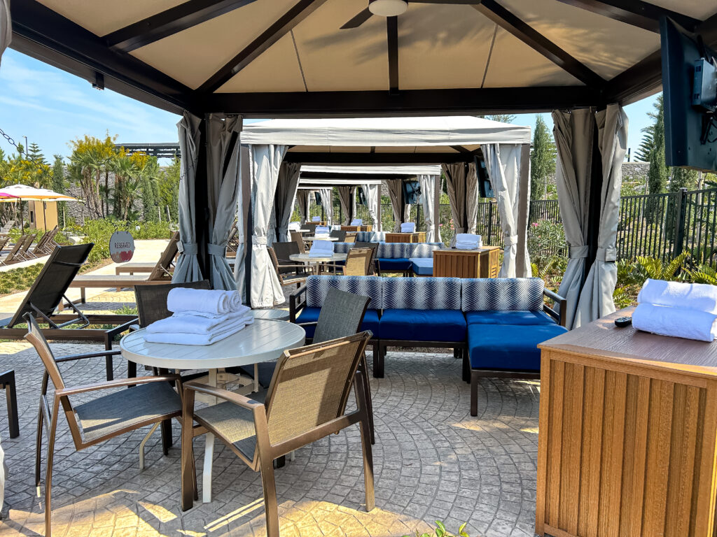 Interior das cabanas