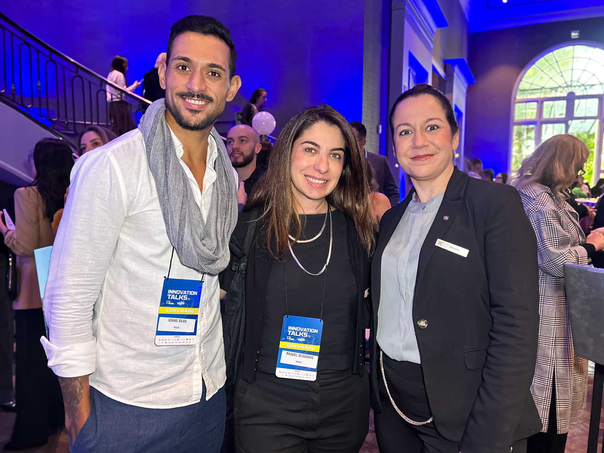 Isaías Silva, Raquel Segouras da Roche e Renata Rubino, do Palácio Tangará